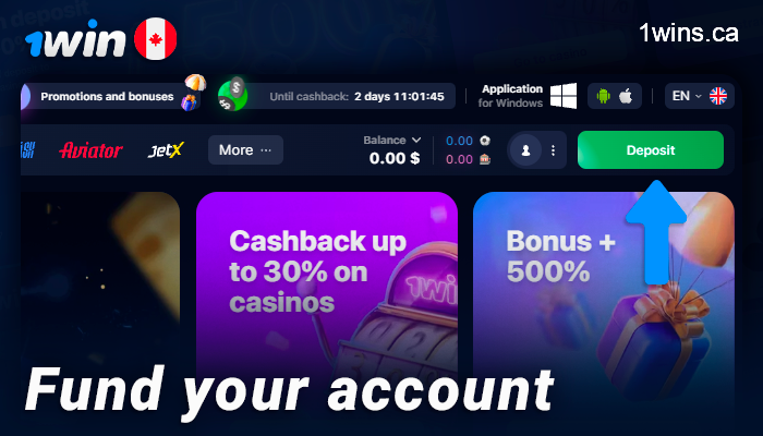 Make a deposit on 1Win to start betting